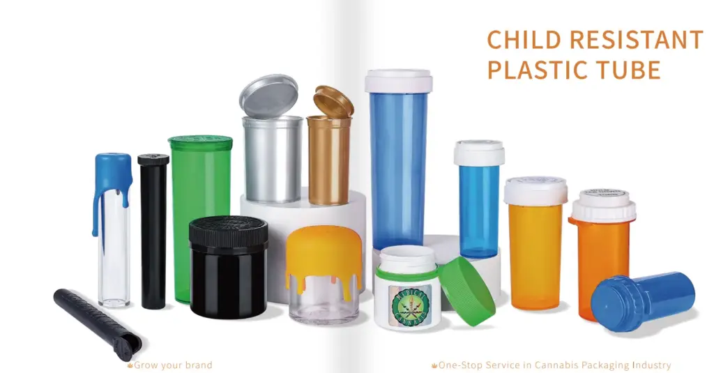 child resistant platic tube