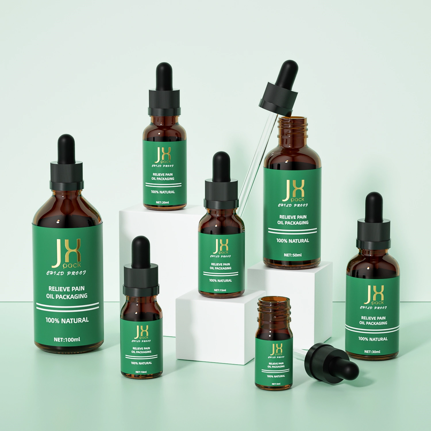 child resistant dropper bottle