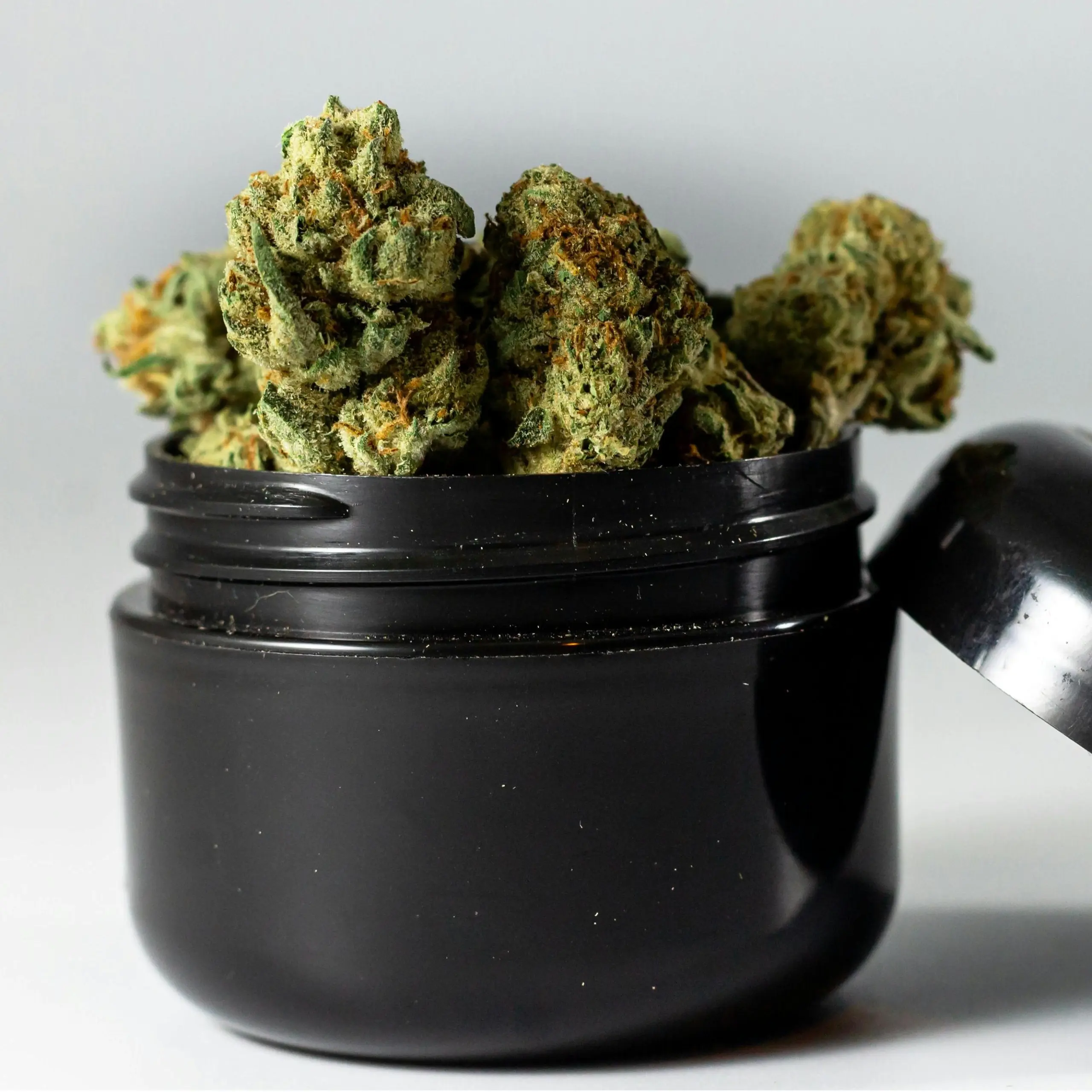 black flower jar