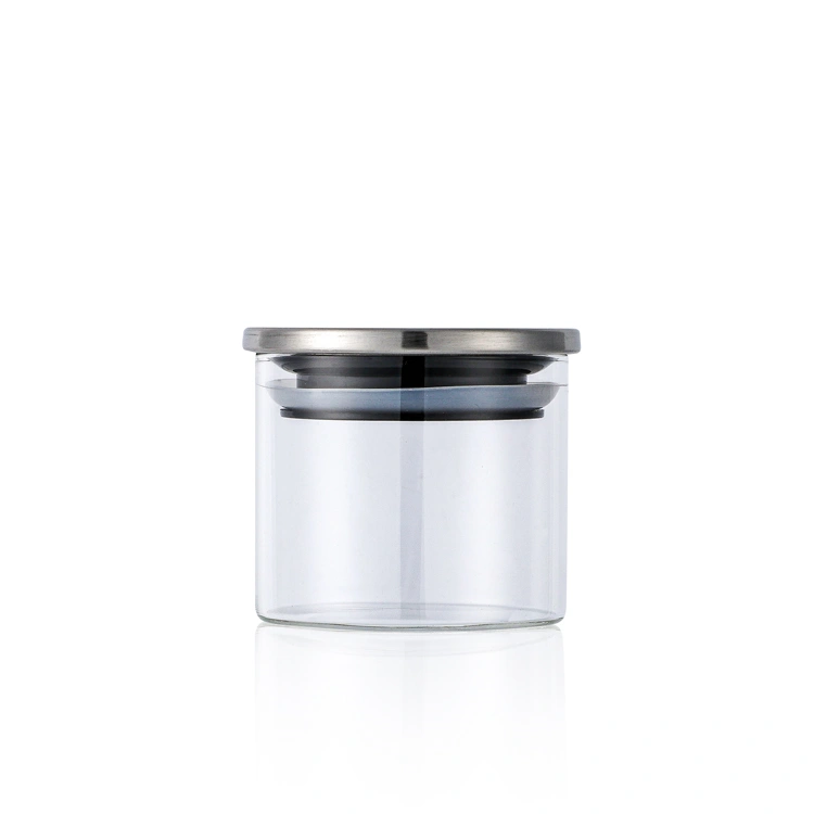 airtight storage jar with stainless steel cap