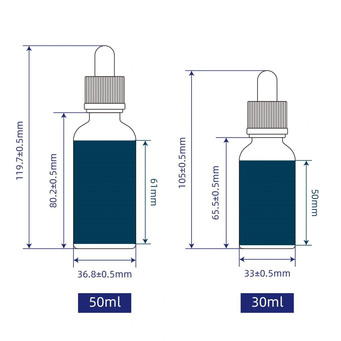 medium size dropper bottle