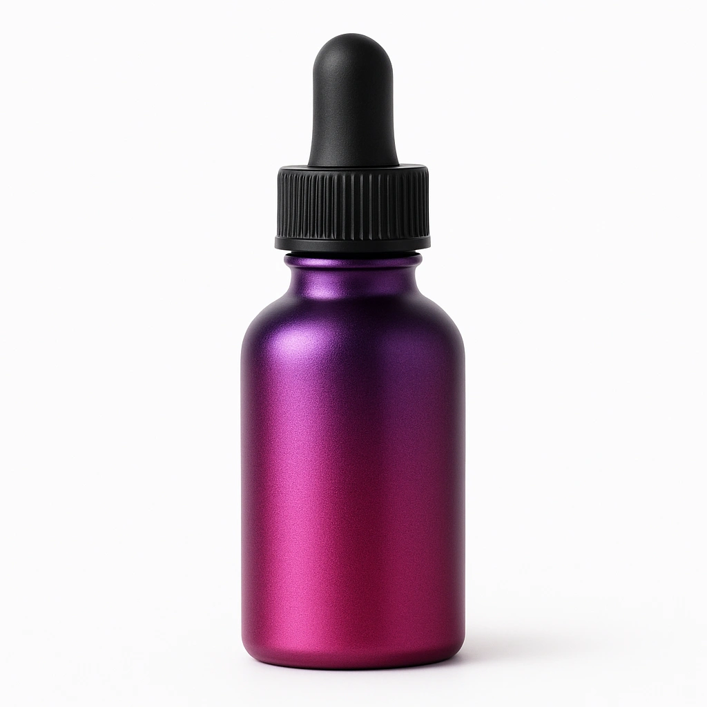 metallic dropper bottle